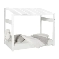 Manis-h Combinatiehuisbed Met Lattenbodem En Dakconstructie - MEDUSA - 90x160 cm