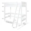 Manis-h GRETE Combi Hoogslaper Met Schuine Ladder - 90 x 200 cm