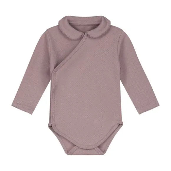 Mats & Merthe Charlotte Romper met Lange Mouwen - Rose - 6 Mnd