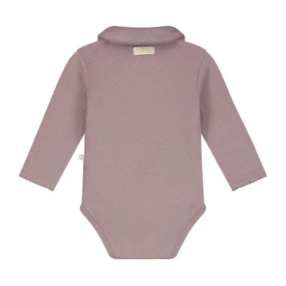 Mats & Merthe Charlotte Romper met Lange Mouwen - Rose - 6 Mnd