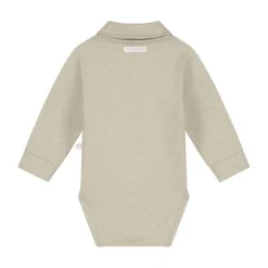 Mats & Merthe Noah Romper Met Kraag Lange Mouw light Brown 3 Mnd