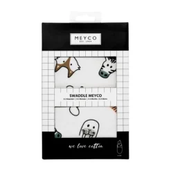 Meyco Animal Swaddle Inbakerdoek 0-3 Mnd