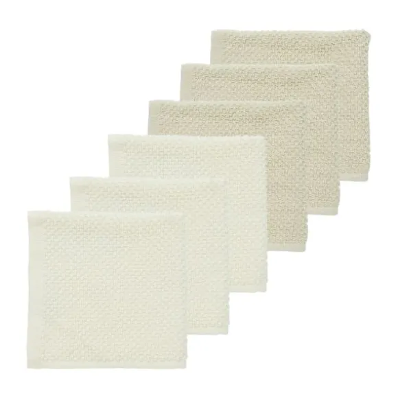 Meyco Baby Popcorn Monddoekjes - 6 Stuks - 30 x 30 cm - Naturel/Soft Sand