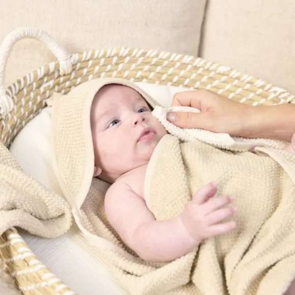 Meyco Baby Popcorn Monddoekjes - 6 Stuks - 30 x 30 cm - Naturel/Soft Sand