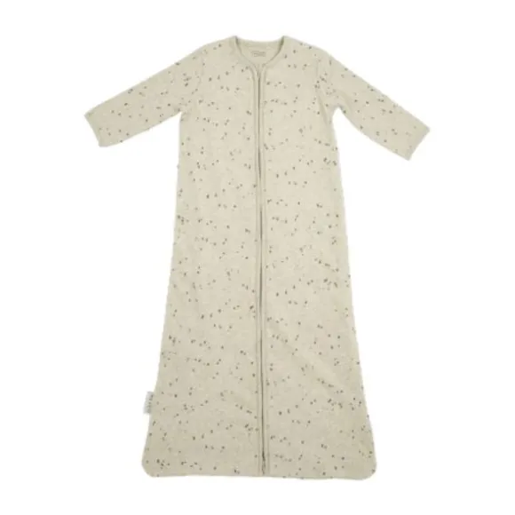 Meyco Baby Slaapzak Met Mouwen Rib Mini Spot - Sand Melange - 70 cm