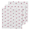 Meyco Baby Sweet Heart Hydrofiele Doeken - 70 x 70 cm - 3-Pack - Red