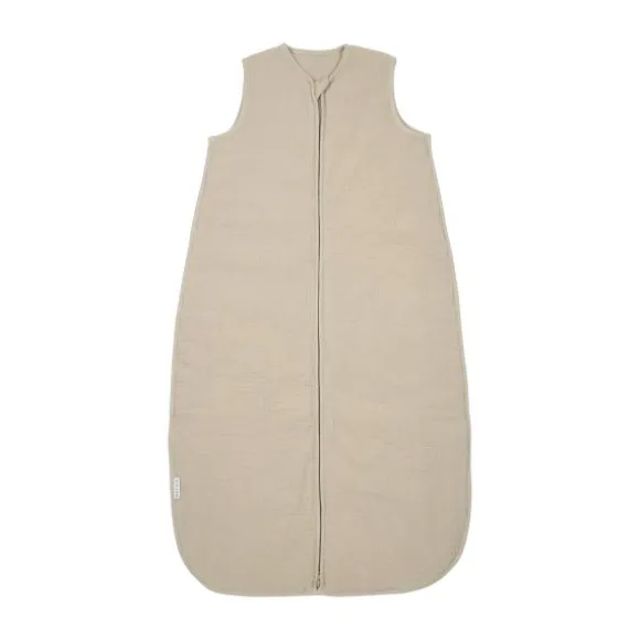 Meyco Baby Uni Baby Slaapzak Gevoerd - 90 cm Pre-Washed hydrofiel - Sand