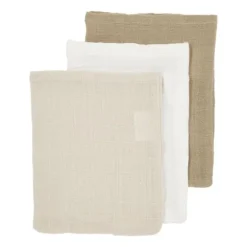 Meyco Baby Uni Inbakerdoek - 2 Stuks - Soft Sand/Greige