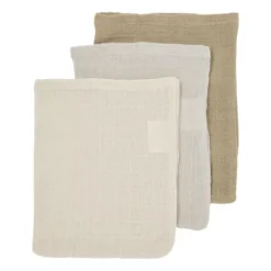 Meyco Baby Uni Inbakerdoek - 2 Stuks - Soft Sand/Greige