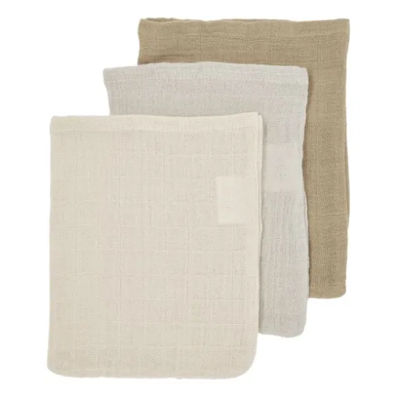 Meyco Baby Uni Inbakerdoek - 2 Stuks - Soft Sand/Greige