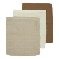 Meyco Baby Uni Inbakerdoek - 2 Stuks - Soft Sand/Greige