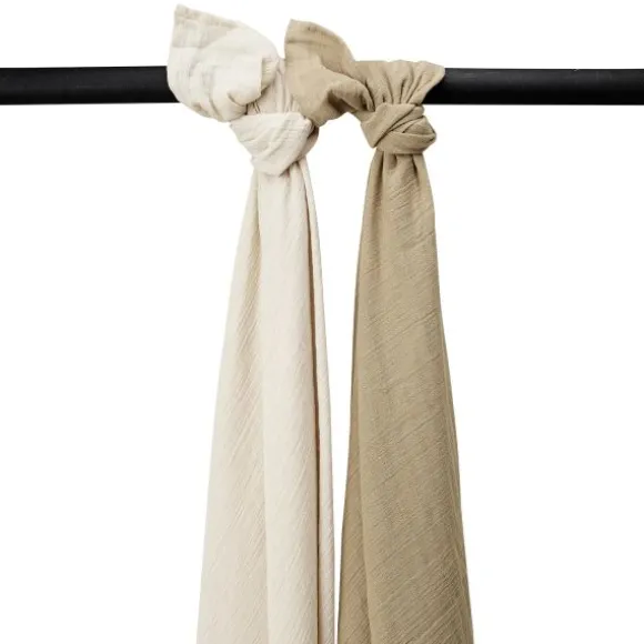 Meyco Baby Uni Inbakerdoek - 2 Stuks - Soft Sand/Greige