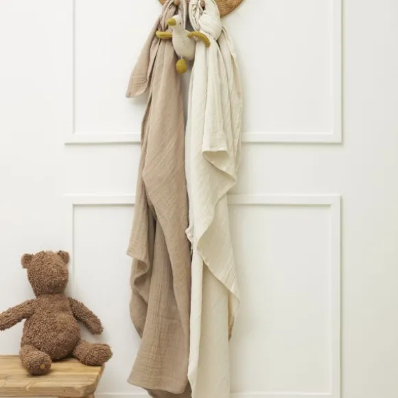 Meyco Baby Uni Inbakerdoek - 2 Stuks - Soft Sand/Greige
