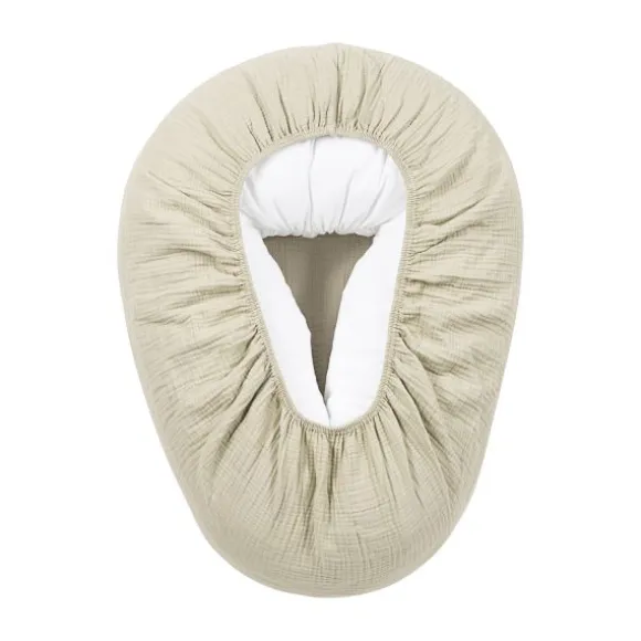 Meyco Baby Uni Relaxhoes Voedingskussen - Pre-Washed Hydrofiel - Soft Olive