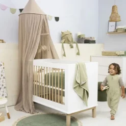 Meyco Baby Uni Zomer Slaapoverall Jumper - 80 cm - Pre-Washed Hydrofiel - Soft Olive
