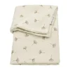 Meyco Deken Borduur Pre-Washed - Ginkgo - Soft Sand - 100 x 150 cm