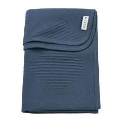 Meyco Deken Gebreid - Pure - 100 x 150 cm - Jacquard - Indigo