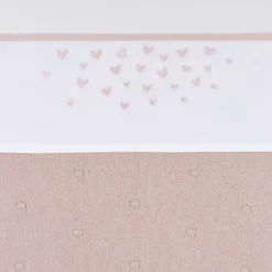 Meyco Hearts Wieglaken - 75 x 100 cm - Soft Pink