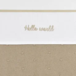 Meyco Hello World Ledikantlaken 100 x 150 cm Sand
