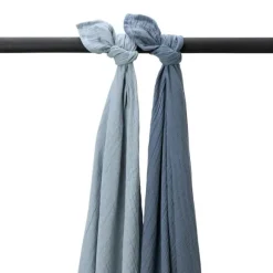 Meyco Hydrofiele Washandjes - 3 stuks - 20x17 cm - Natural / Jeans Blue / Indigo