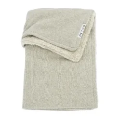 Meyco Knit Basic Fleece Wiegdeken Sand Melange 75 x 100 cm
