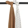 Meyco Mini Panter Swaddle Toffee 2 Stuks