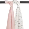 Meyco Mini Panter Swaddle Soft Pink 2 Stuks