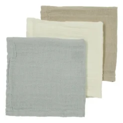 Meyco Monddoekjes - 3 Stuks - Uni - Offwhite / Light Grey / Toffee