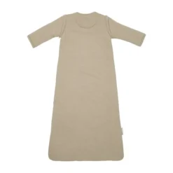 Meyco Slub Baby Slaapzak met Smile Applicatie en Afritsbare Mouwen - Taupe/Offwhite - 110 cm