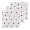 Meyco Sweet Heart Hydrofiele Monddoekjes - 3-Pack - Red