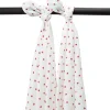 Meyco Sweet Heart Swaddle - 120 x 120 cm - 2-Pack - Red