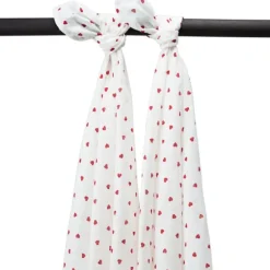 Meyco Sweet Heart Swaddle - 120 x 120 cm - 2-Pack - Red