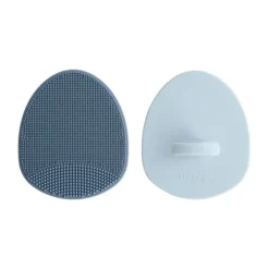 Mushie Cradle Cap Brush 2-Pack - Tradewinds/Periwinkle