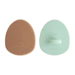 Mushie Cradle Cap Brush 2-Pack - Blush/Shifting Sand