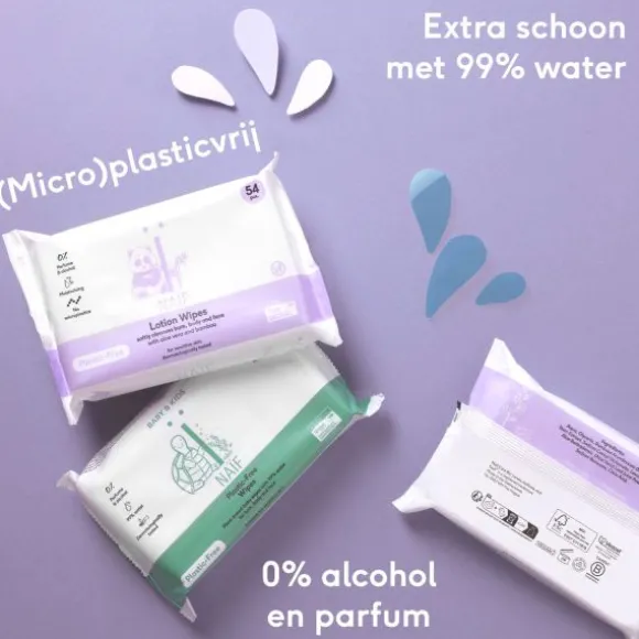Naïf 3-pack Water Baby Wipes