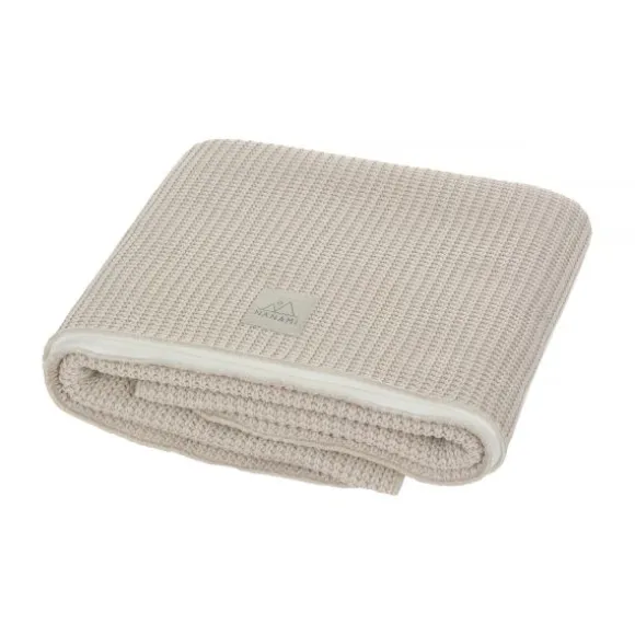 Nanami Junior Deken - Double Rib Knit - 100 x 150 cm - Beige