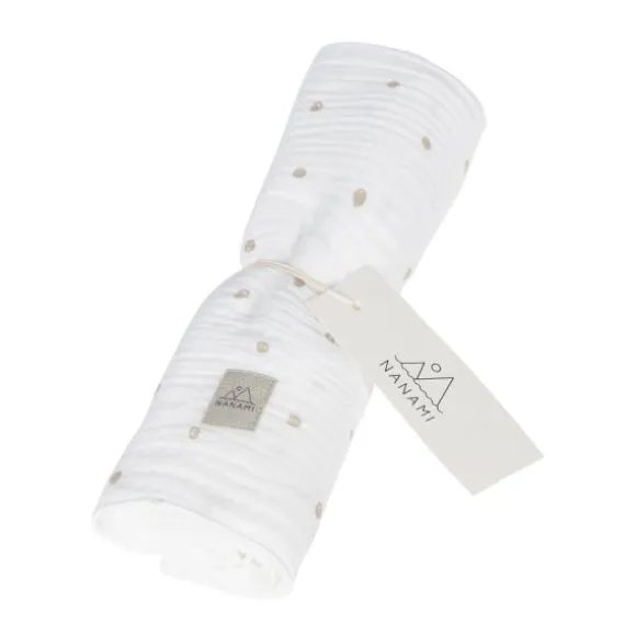 Nanami Luierdoek - 60x60 cm - Off-White Stipje