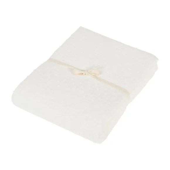 Nanami Woven Dot Ledikantlaken - 100x135 cm - Off White