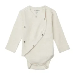 Noppies Nino Romper - Rib - Oatmeal - Mt. 62
