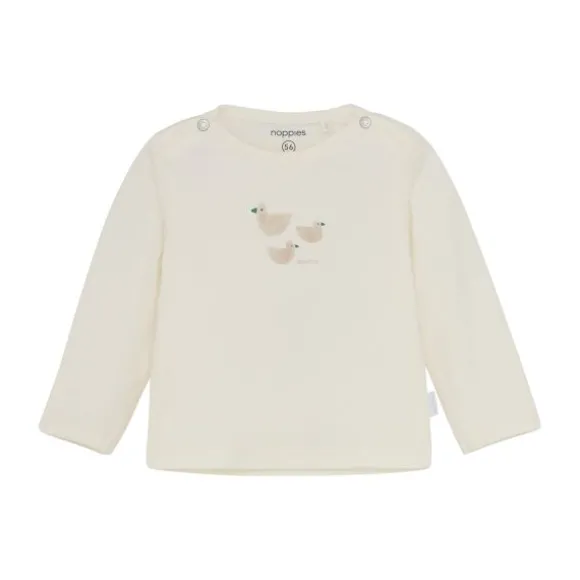 Noppies Noam Shirt met Lange Mouwen - Maat 44 - Egret
