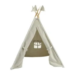 Overseas Tipi Tent Teddy met Vlaggetjes - Rose Dust - 140 x 112 cm