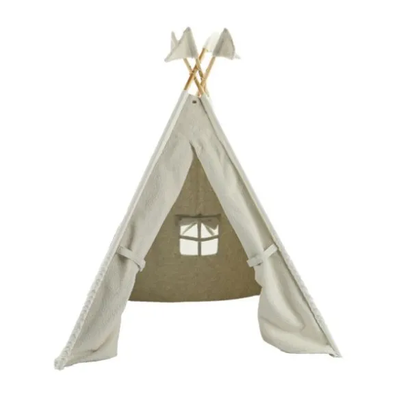 Overseas Tipi Tent Teddy met Vlaggetjes - Rose Dust - 140 x 112 cm