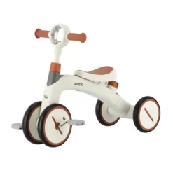 Puck 3-In-1 Driewieler - Wit/Bruin