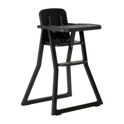 Puck Plain Kinderstoel Zwart