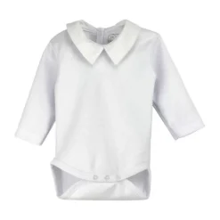 Rapife Romper Lange Mouw Met Kraag Recht White Mt. 68