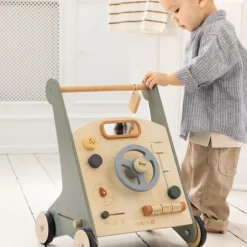 Sebra Houten Loopwagen - Blauw