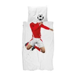 Snurk Soccer Champ Dekbedovertrek Red 140 x 200/220 cm