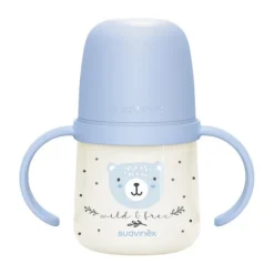 Suavinex Wild & Free Beker Met Handvaten - 150ml - 6Mnd+ - Blauw