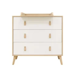 ToiToiKids Jort Commode met Laden - Wit/Naturel