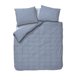 Town & Country Gingham Dekbedovertrek - 140 x 220 cm - Old Blue